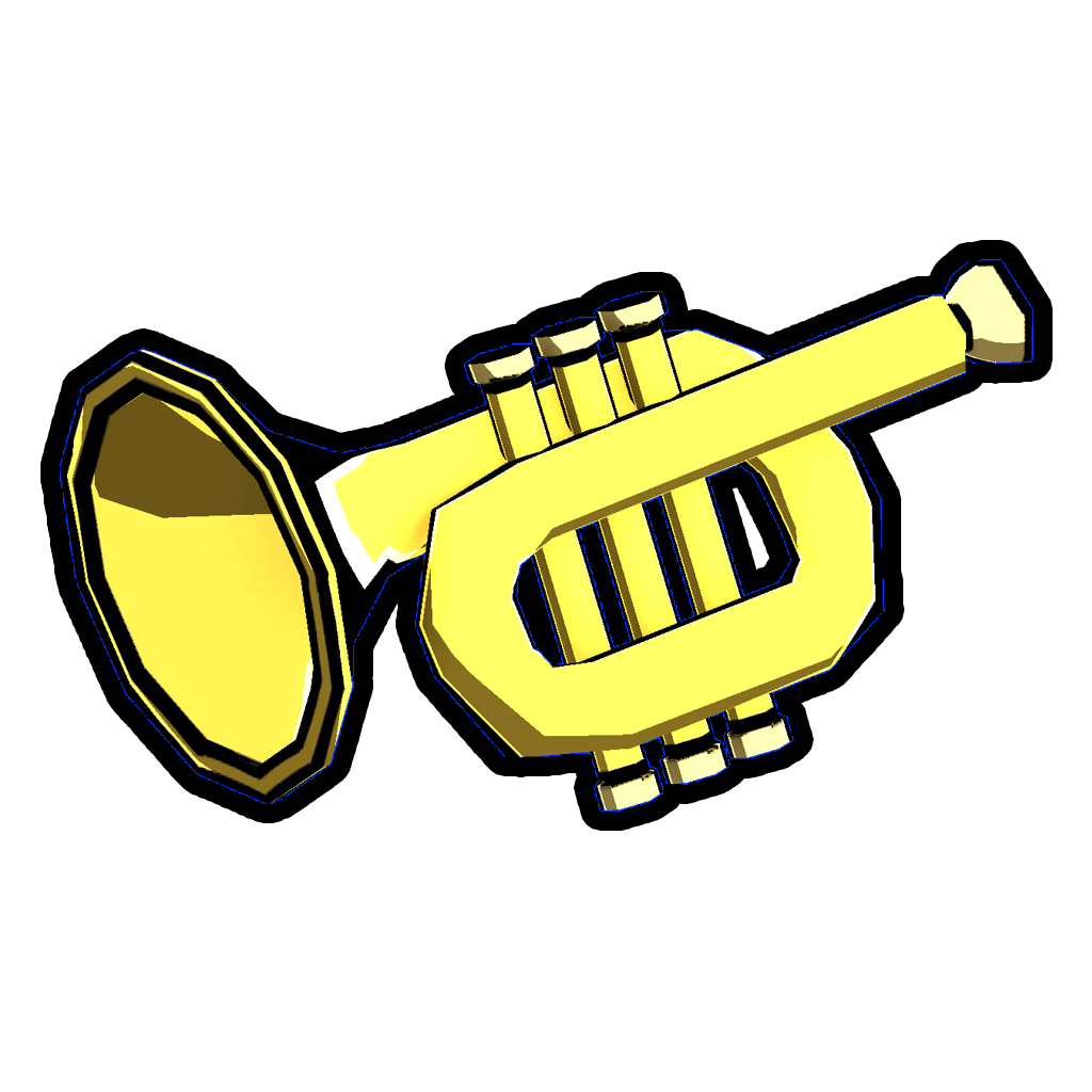 Doo Trumpet accessory icon, a cartoon yellow trumpet