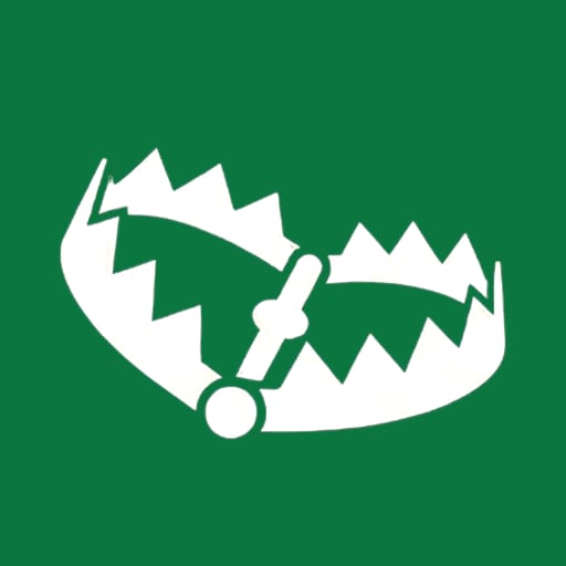 Class icon: white spring-jaw snare trap on a green background