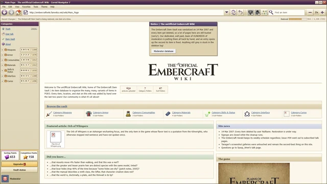The Main Page's broken pictures come back as the site does.